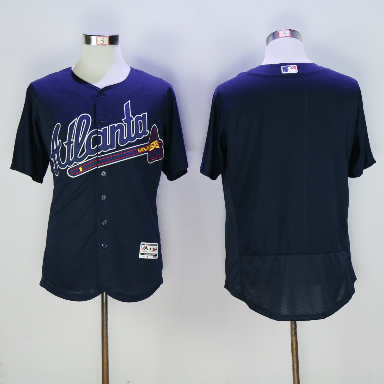 Men Atlanta Braves Blank Blue Elite MLB Jerseys->atlanta braves->MLB Jersey